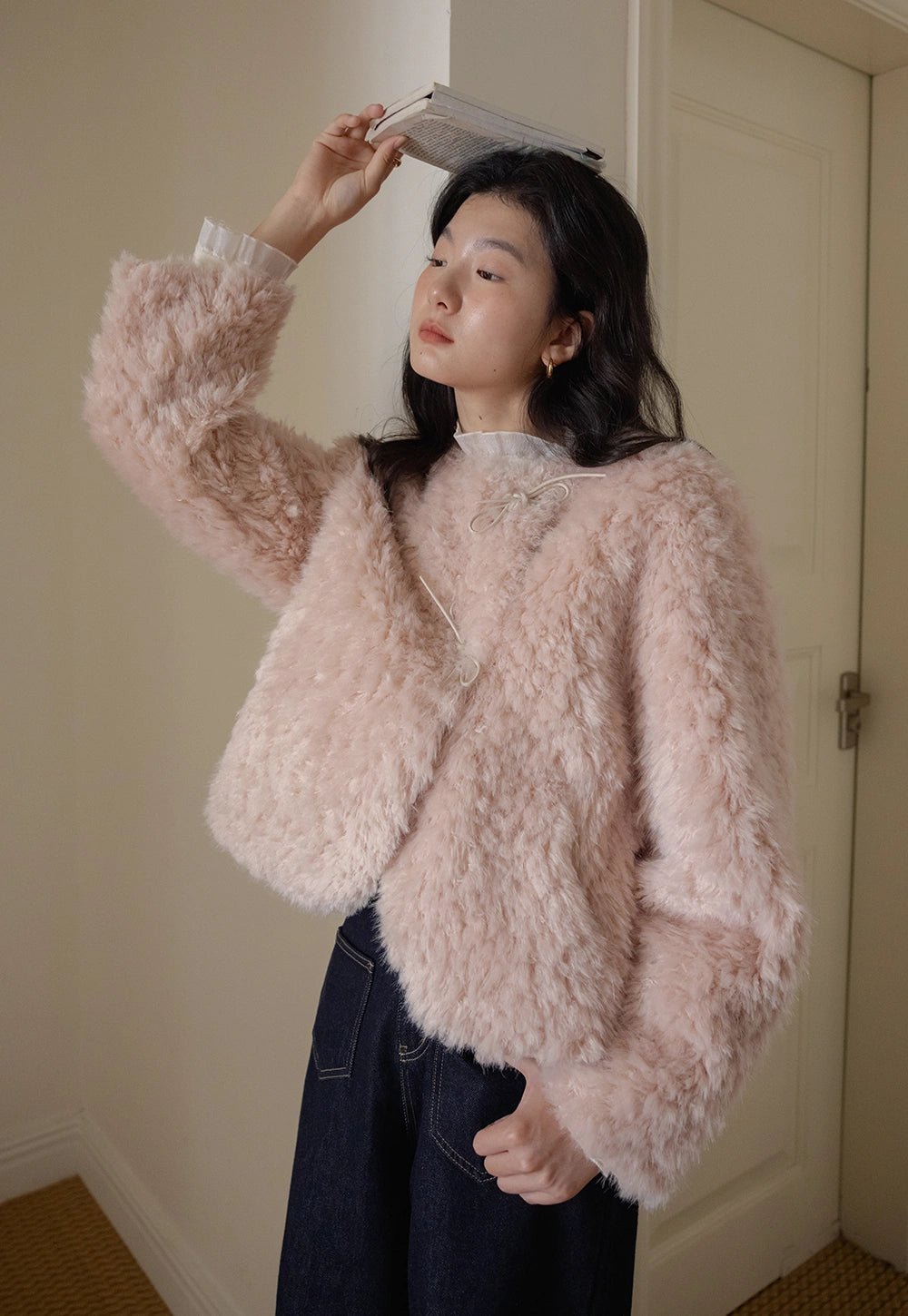 Cozy days faux fur jacket hotsell