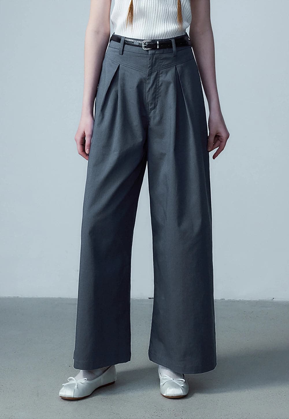 Women's Wide-Leg Pants with Belt