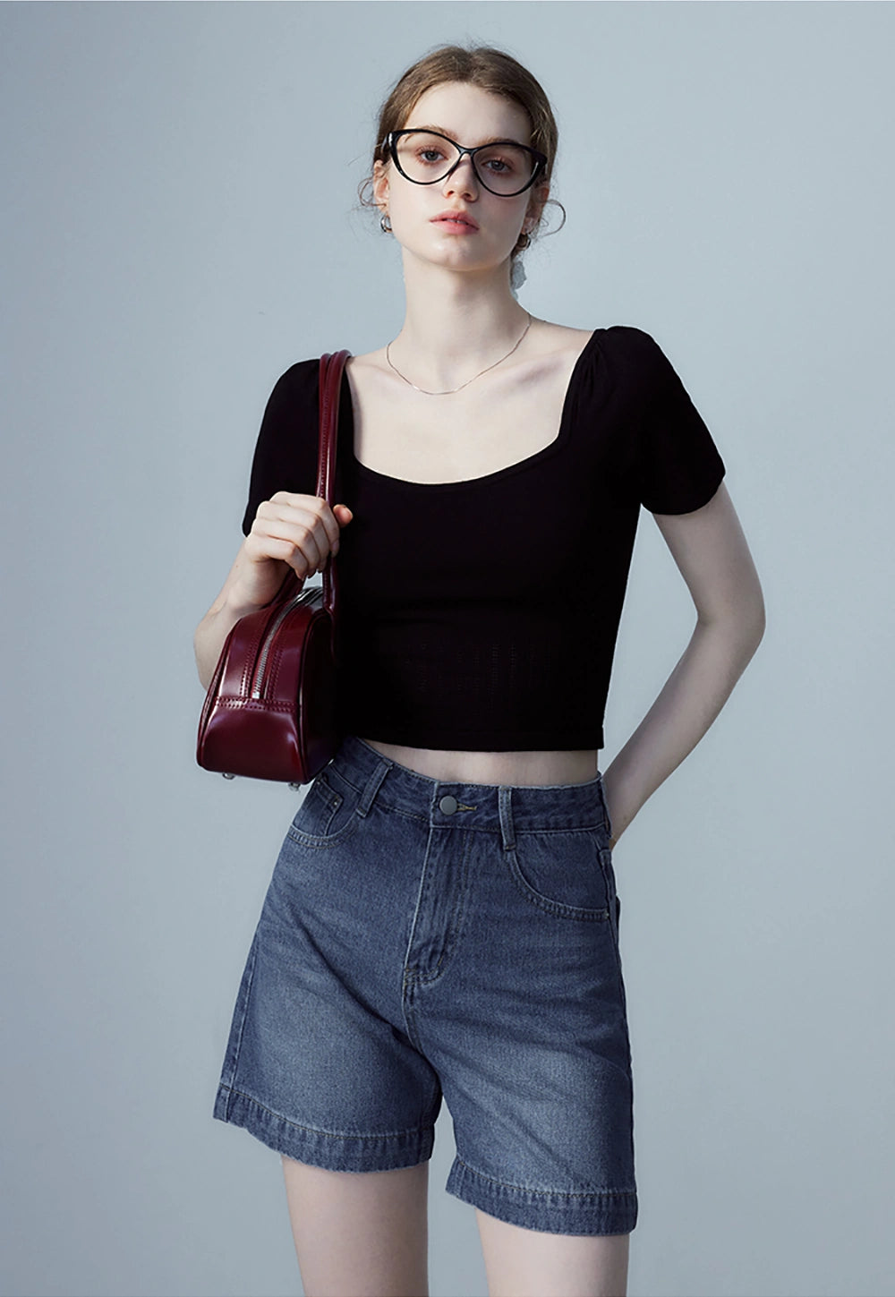 Áo crop top ngắn tay dành cho nữ