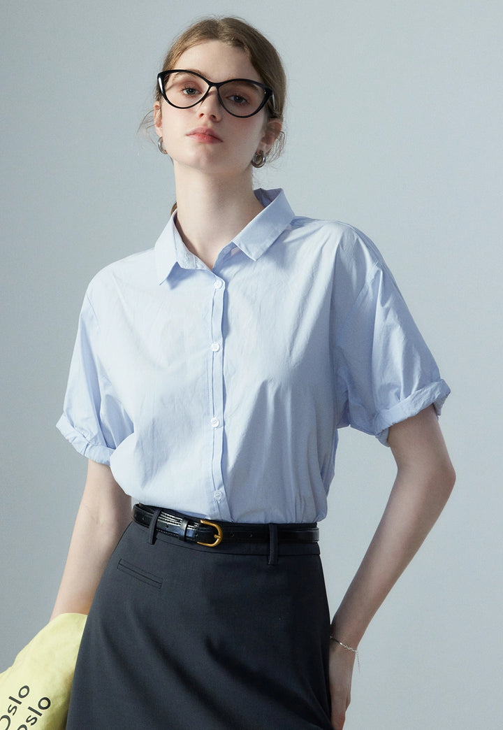 Women's Short Sleeve Button-Up Shirt