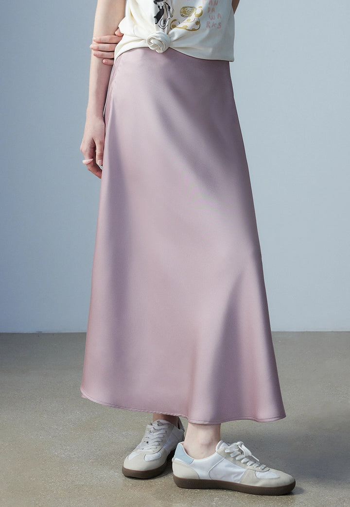 Women's Satin Midi Skirt