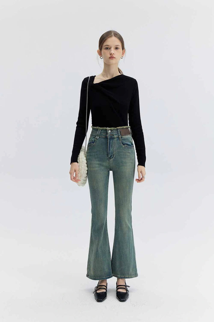 Vintage High-Waist Flared Jeans