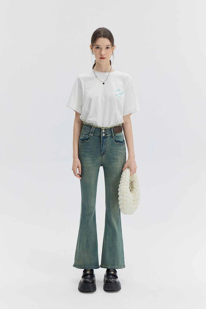 Vintage High-Waist Flared Jeans