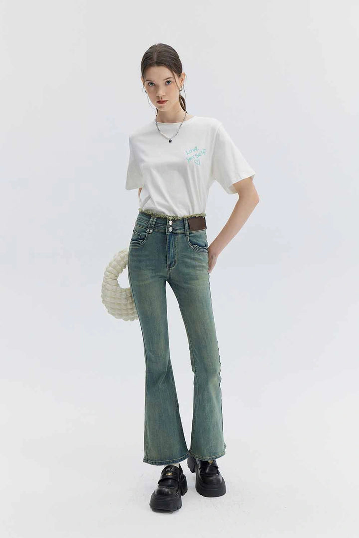 Vintage High-Waist Flared Jeans