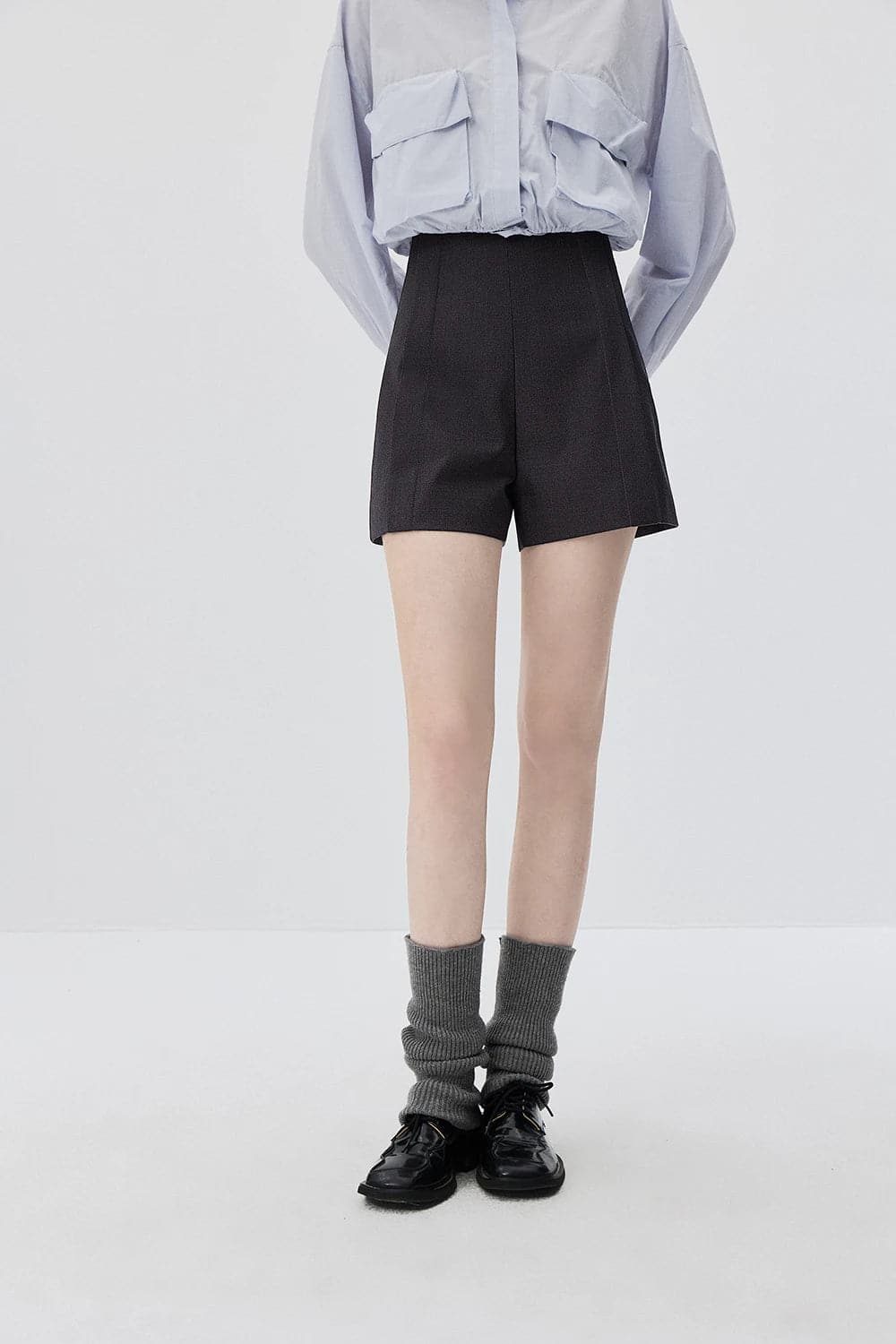 Classic Pleated Mini Skirt with Invisible Side Zip Closure