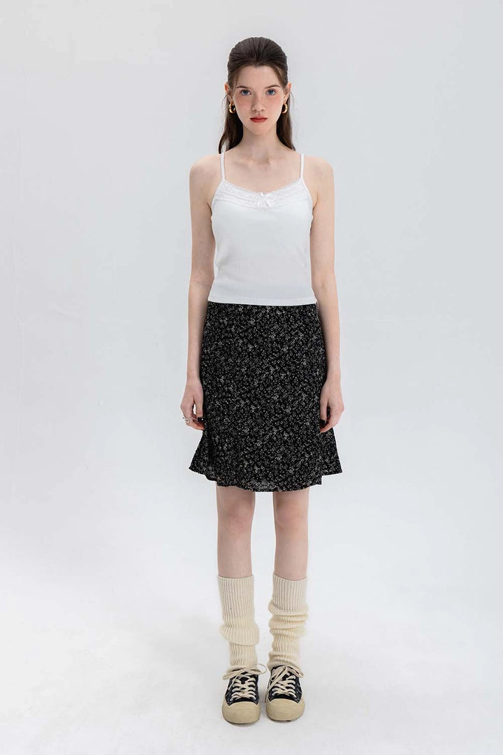 Women's Floral Print A-line Mini Skirt