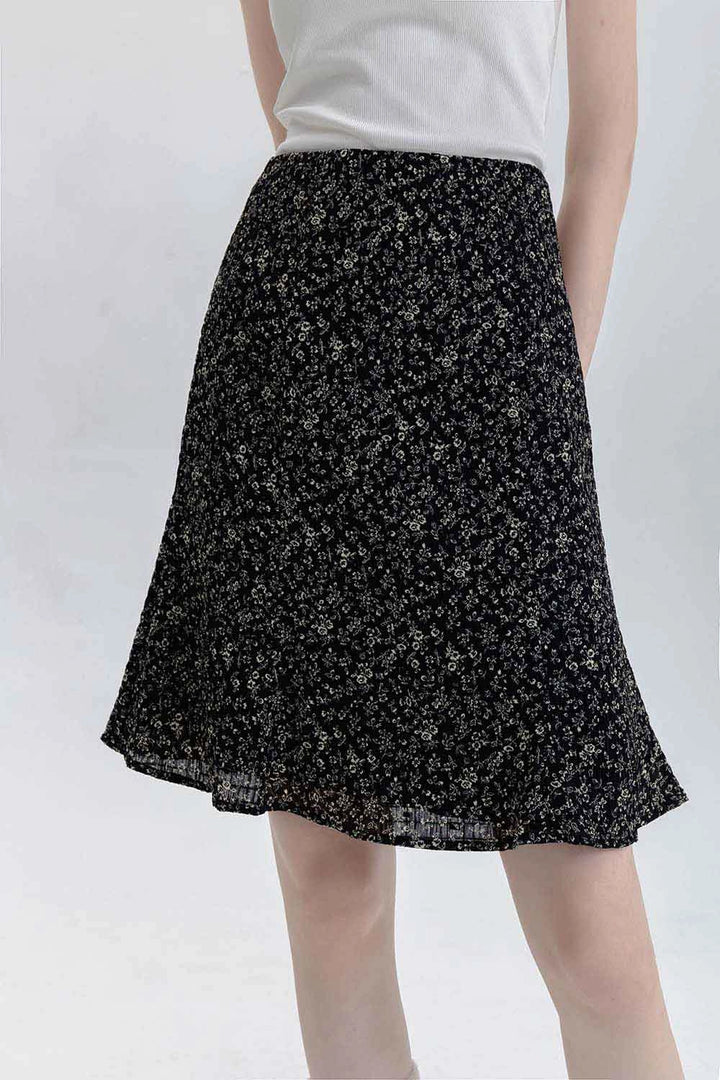 Women's Floral Print A-line Mini Skirt