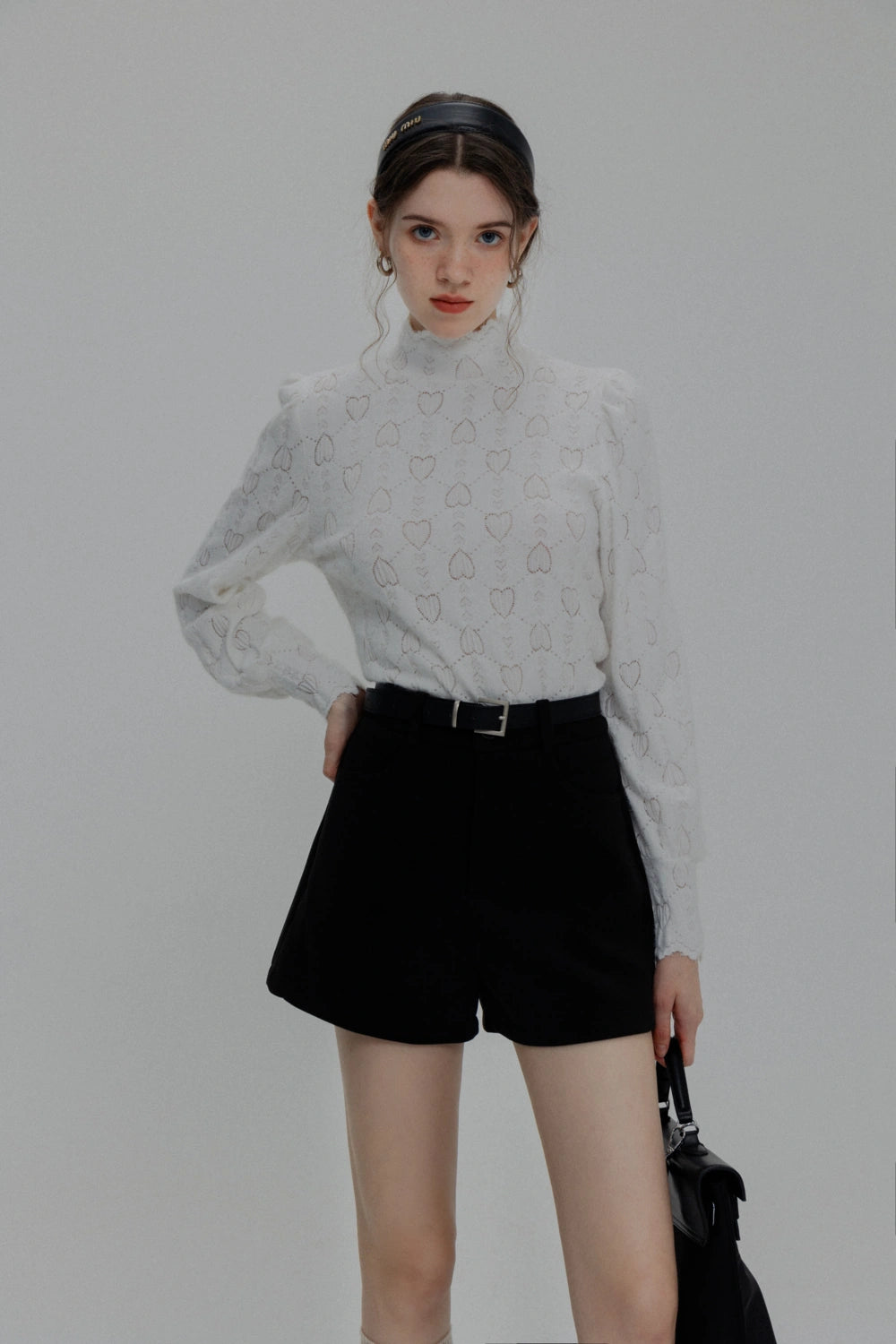 Modern High-Waisted Cuffed Shorts