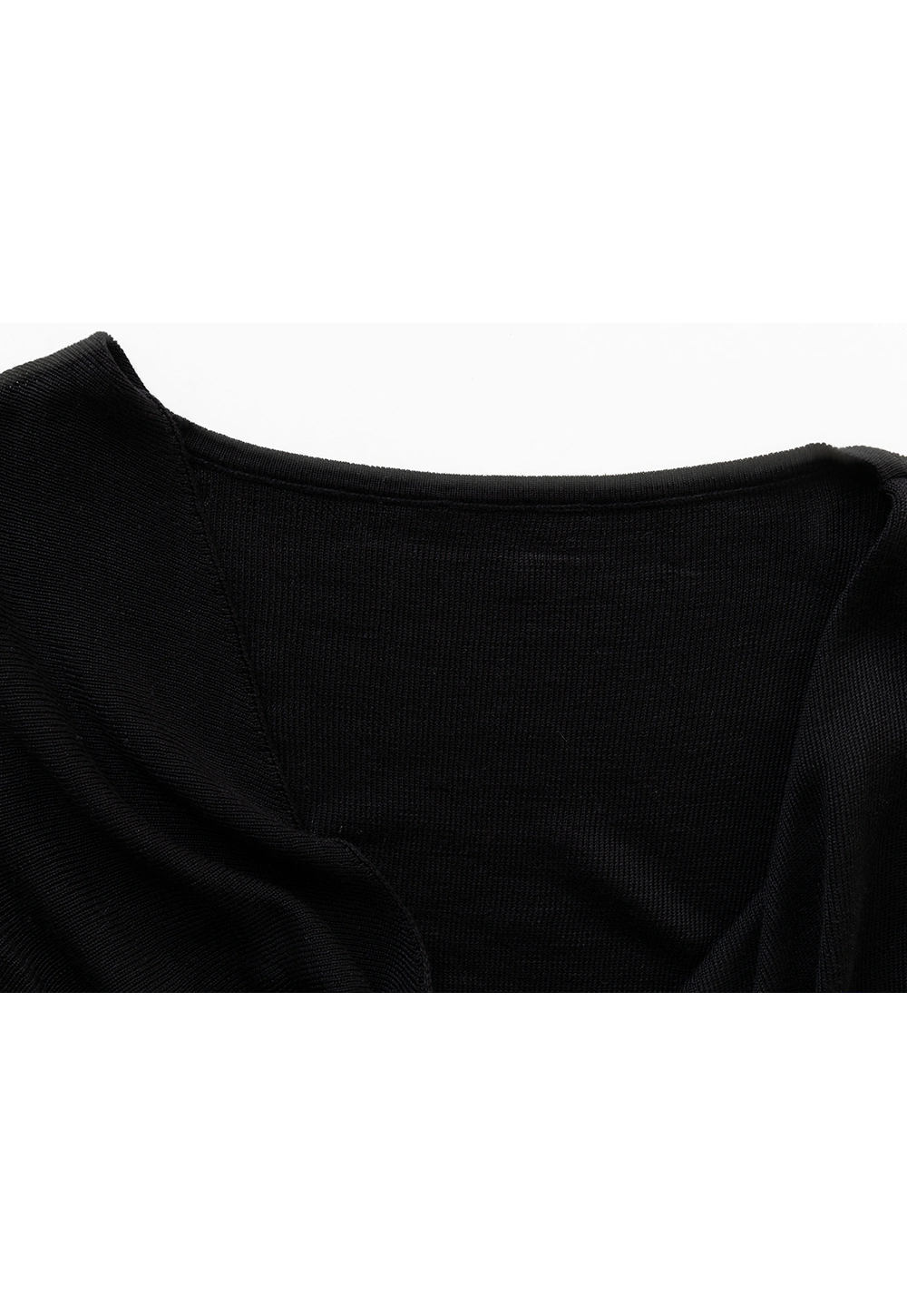 Women's Draped T-Shirt - Asymmetrical Neckline