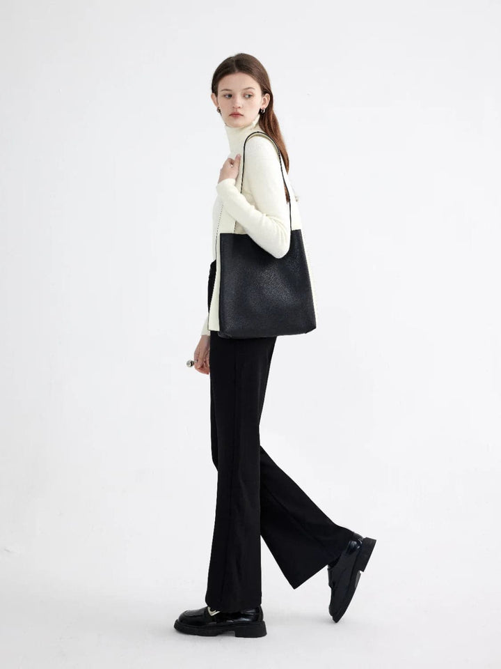 Elastic micro flared casual pants