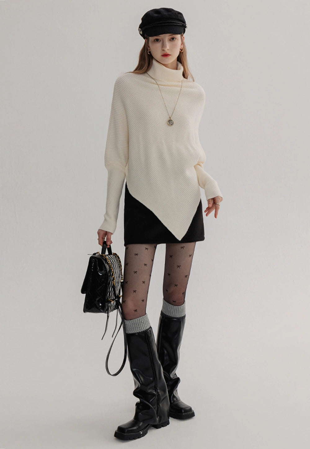 Stylish Woolen Mini Skirt for Women - Soft A-Line Skirt for Winter Elegance