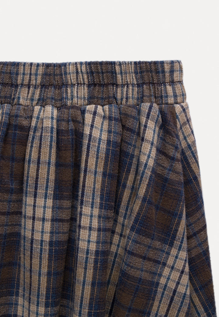 Women's Plaid A-Line Midi Skirt