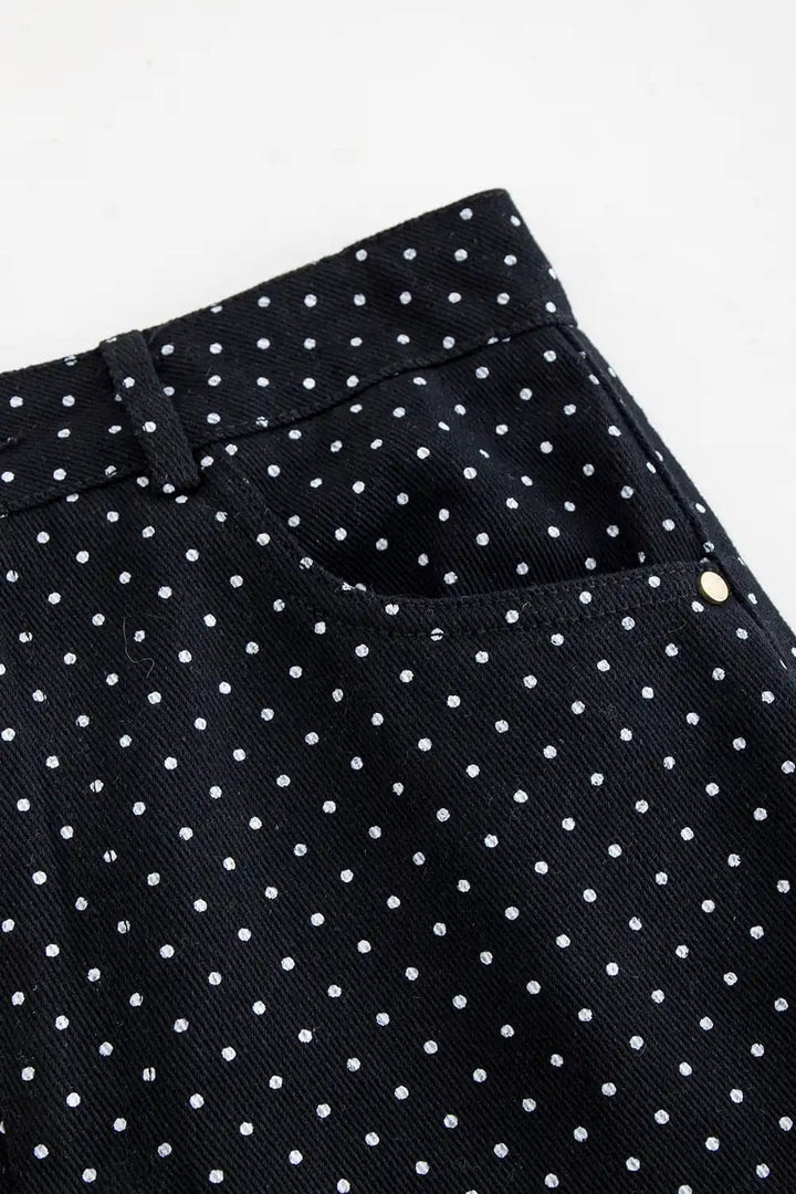 Chic Polka Dot Mini Skirt