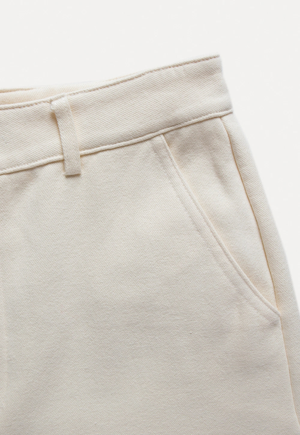 Wide-Leg Cream Trousers