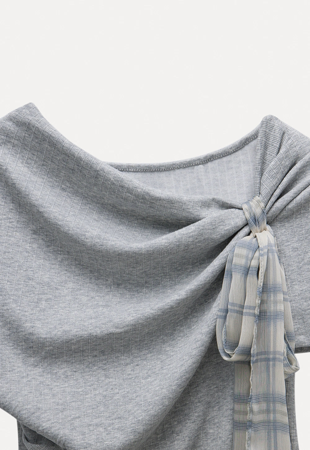 Women's Pleated Top with Scarf