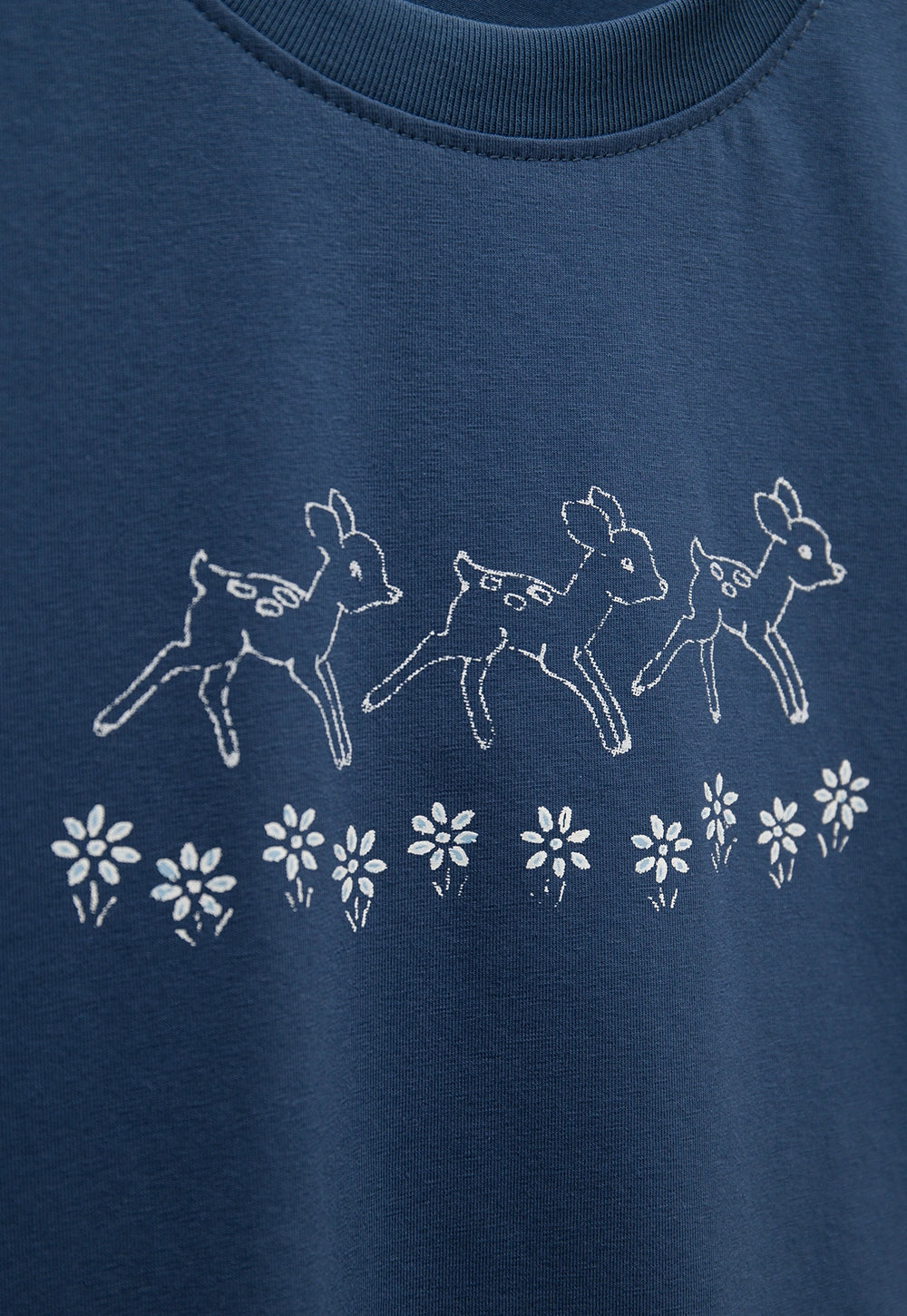 Women's Embroidered Deer Graphic Tee