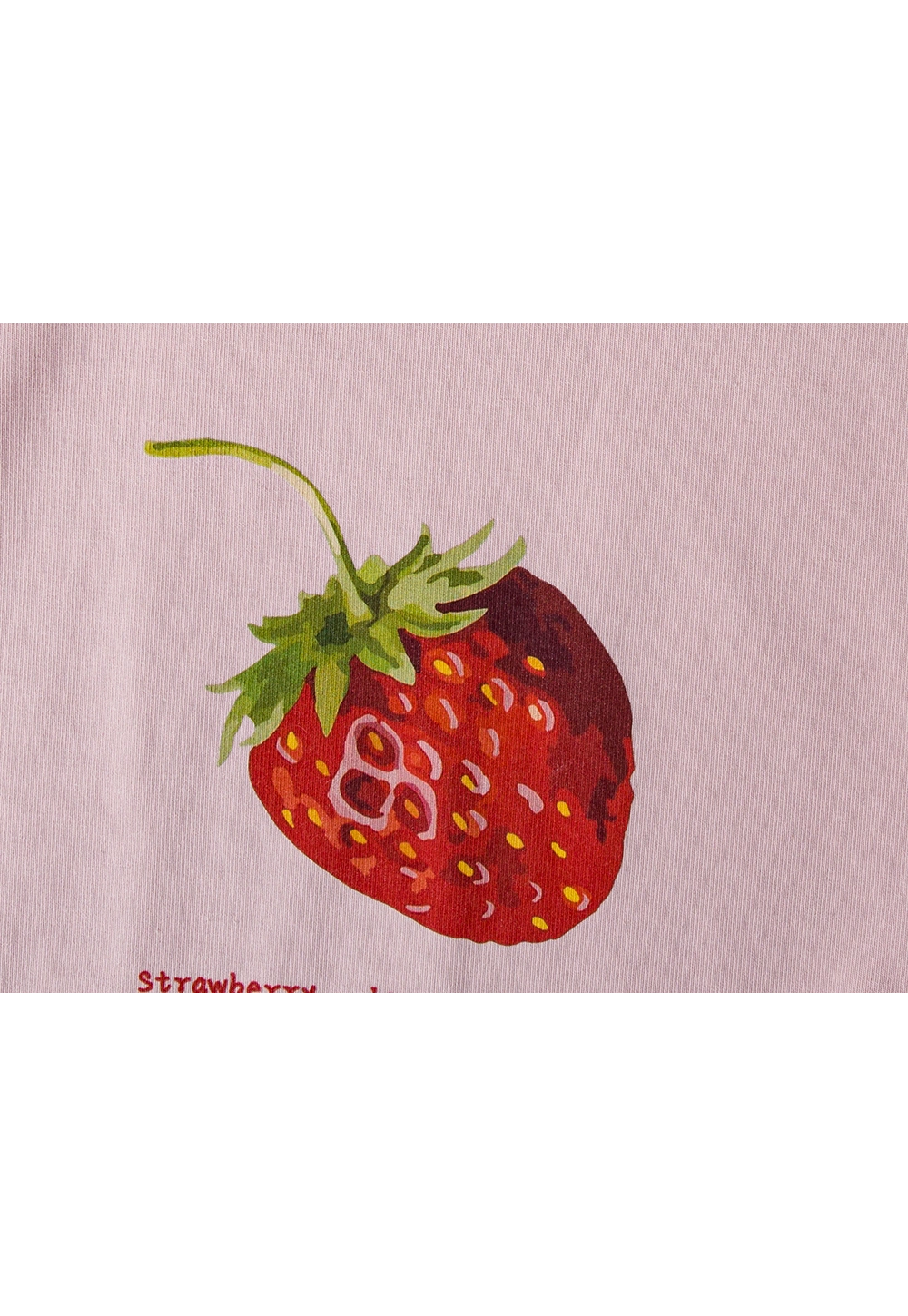 Women's Strawberry Graphic Print Cropped T-Shirt