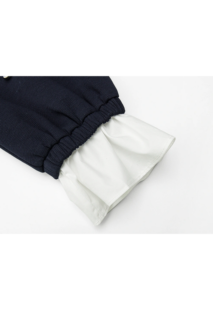 Sweatshirt with Ruffled Cuffs