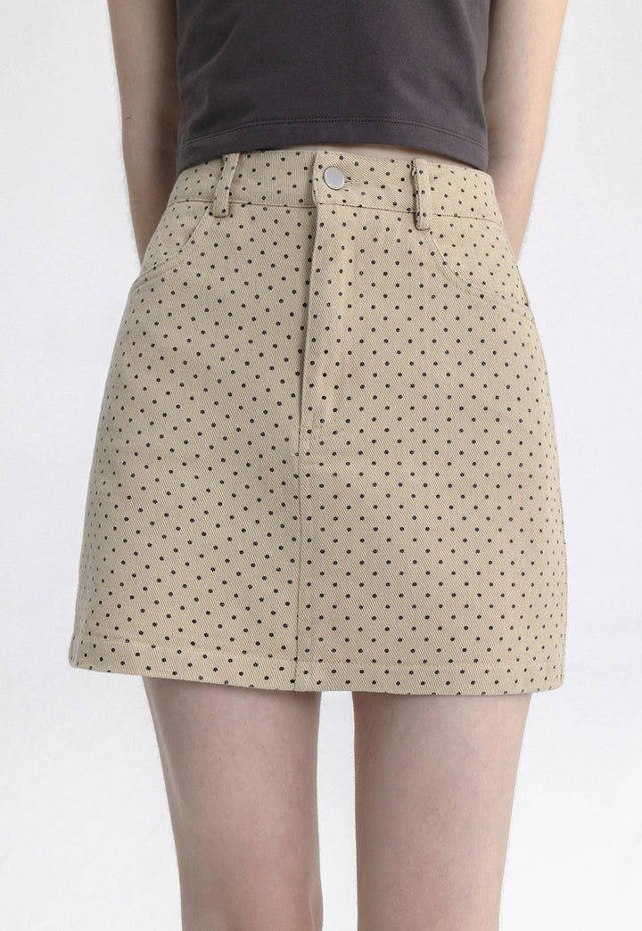 Chic Polka Dot Mini Skirt