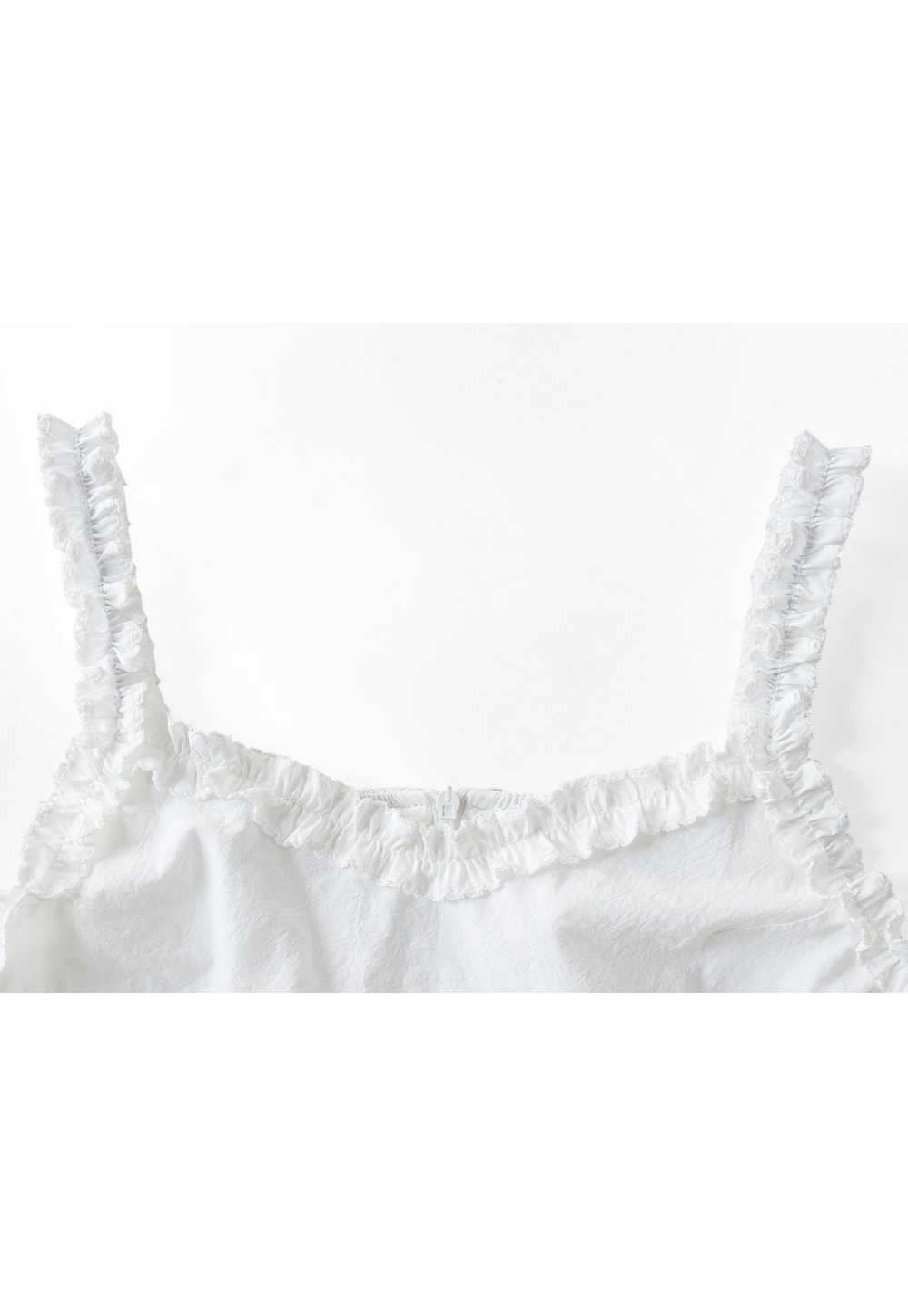 Robe sans manches bordée de dentelle blanche pour femmes