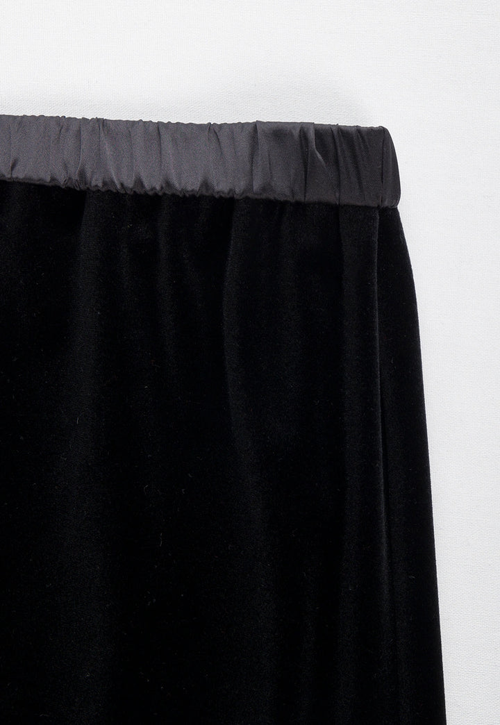 Women's Velvet A-Line Midi Skirt