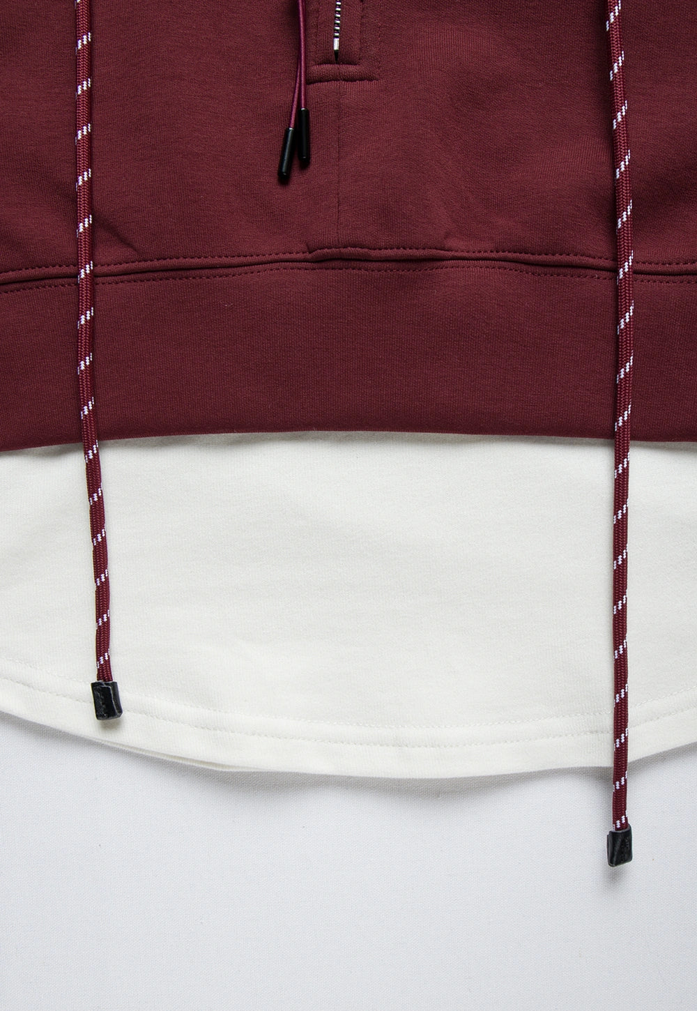 Half-Zip Pullover with Contrast Drawstrings