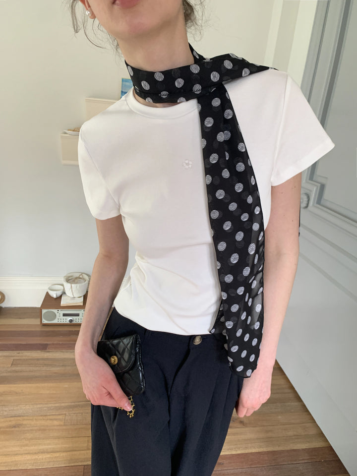 Maillard ripple polka dot scarf