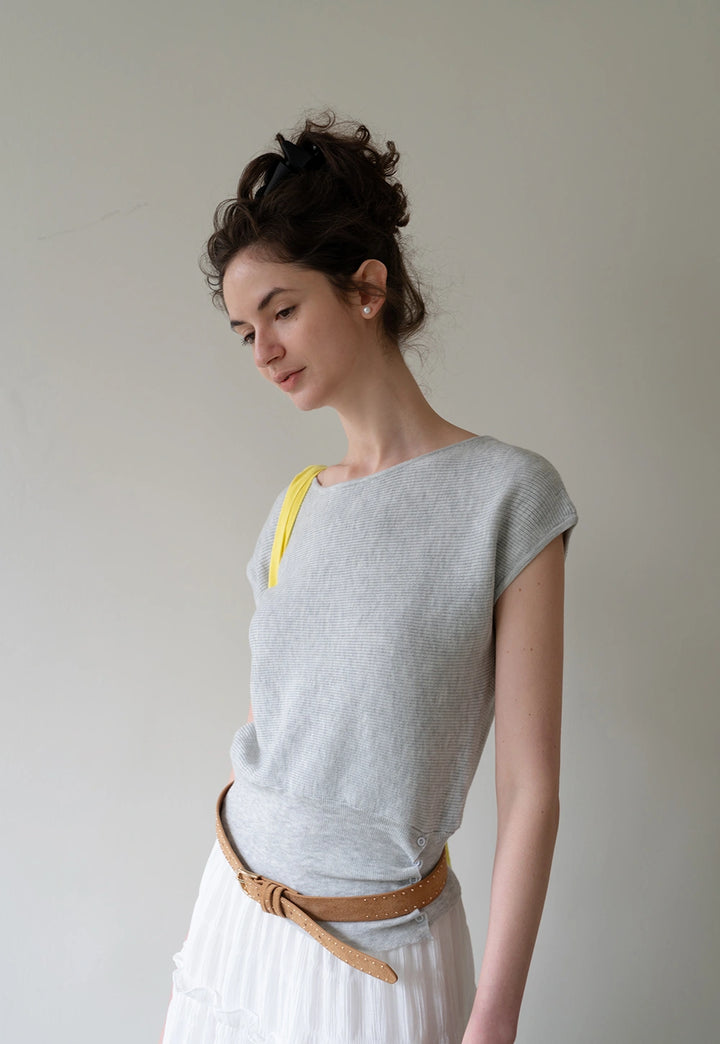 Ribbed Cap Sleeve Top