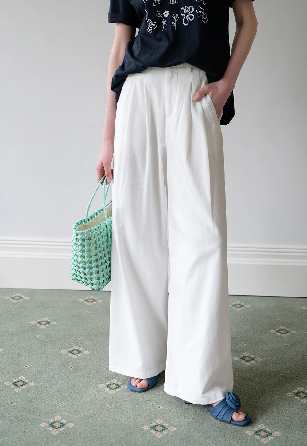 Women's High Waist Wide Leg Pants