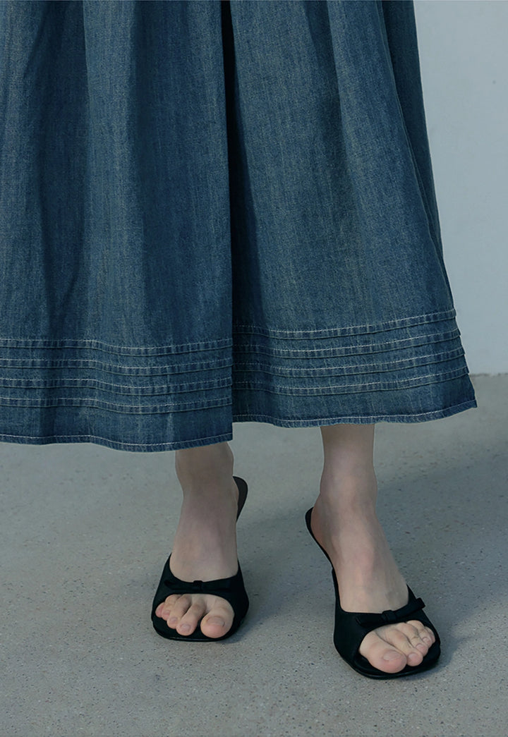 Women's Denim Midi Skirt