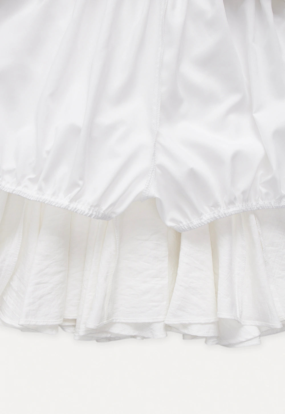 White Flowy A-line Skirt