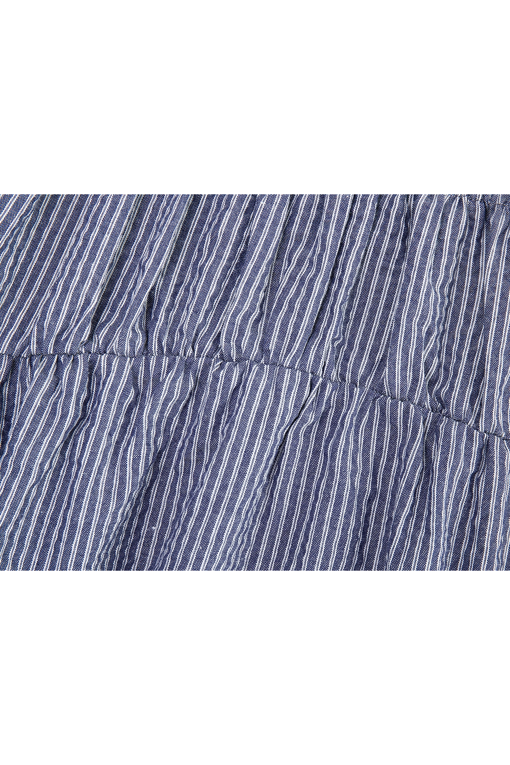 Robe midi plissée à rayures et bretelles spaghetti pour femmes de coloris bleu