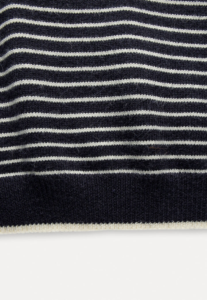 Striped Sweater With Sailor Collar