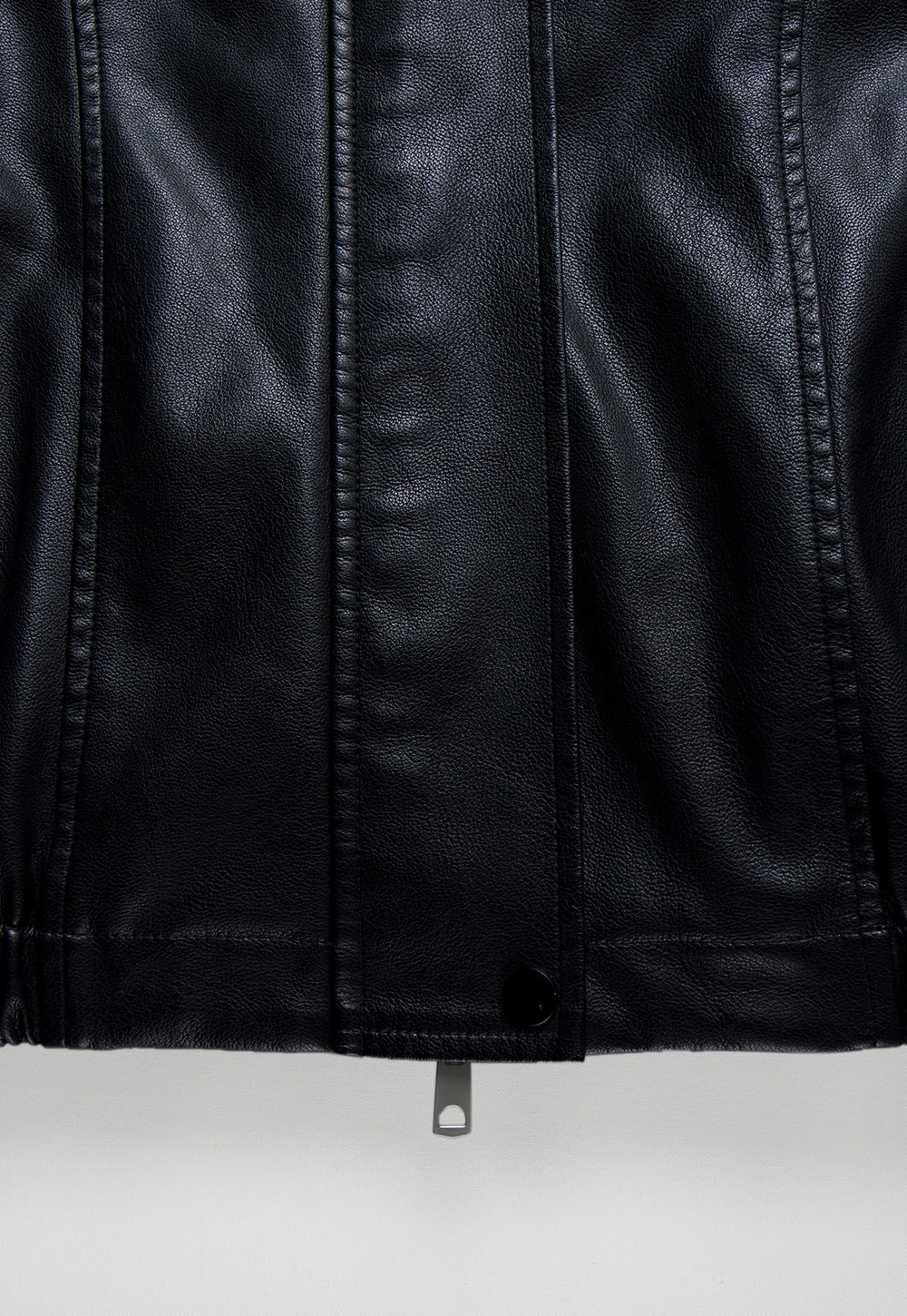 Faux Leather Aviator Jacket with Shearling Collar