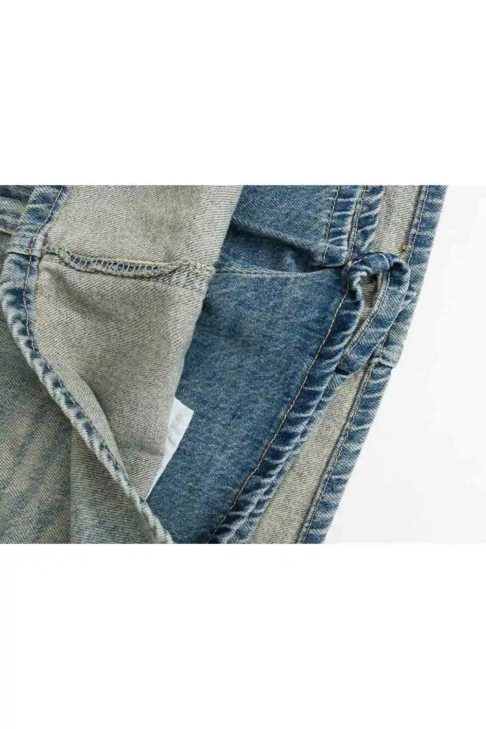 Mini-jupe en jean décontractée avec taille ceinturée