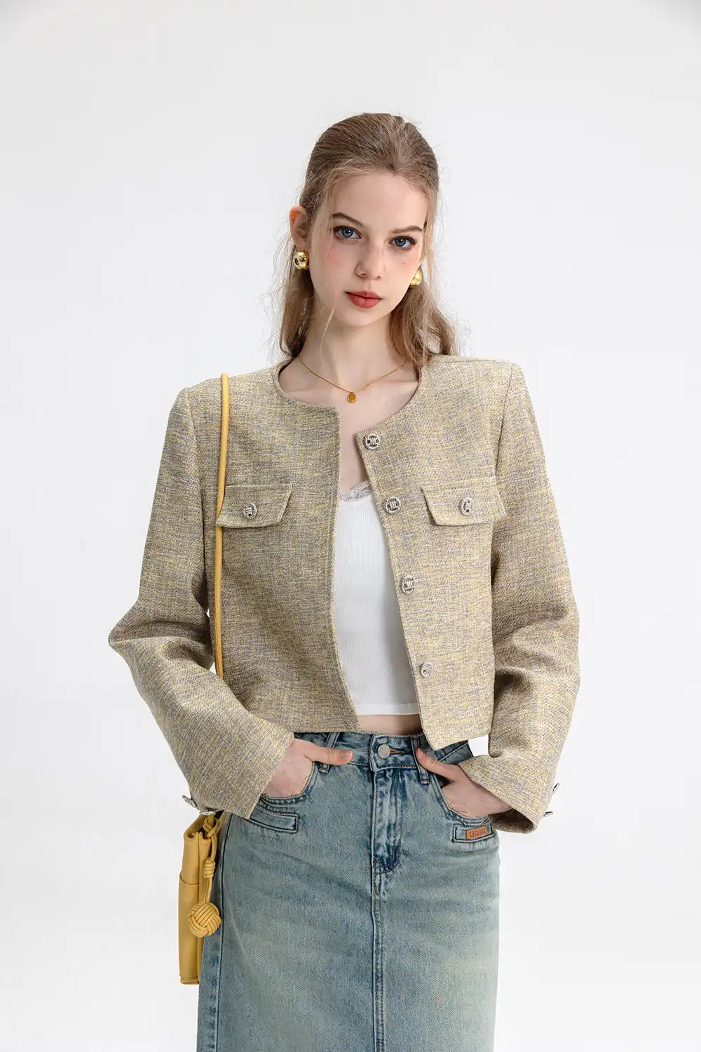 Veste intemporelle en tweed