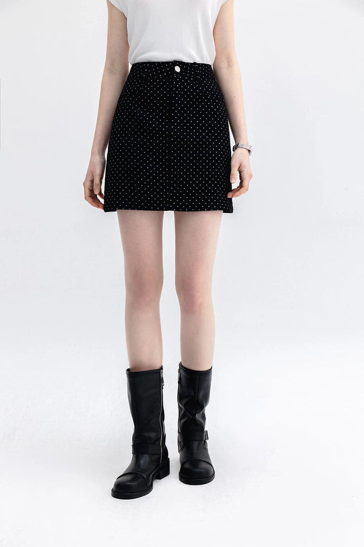 Chic Polka Dot Mini Skirt