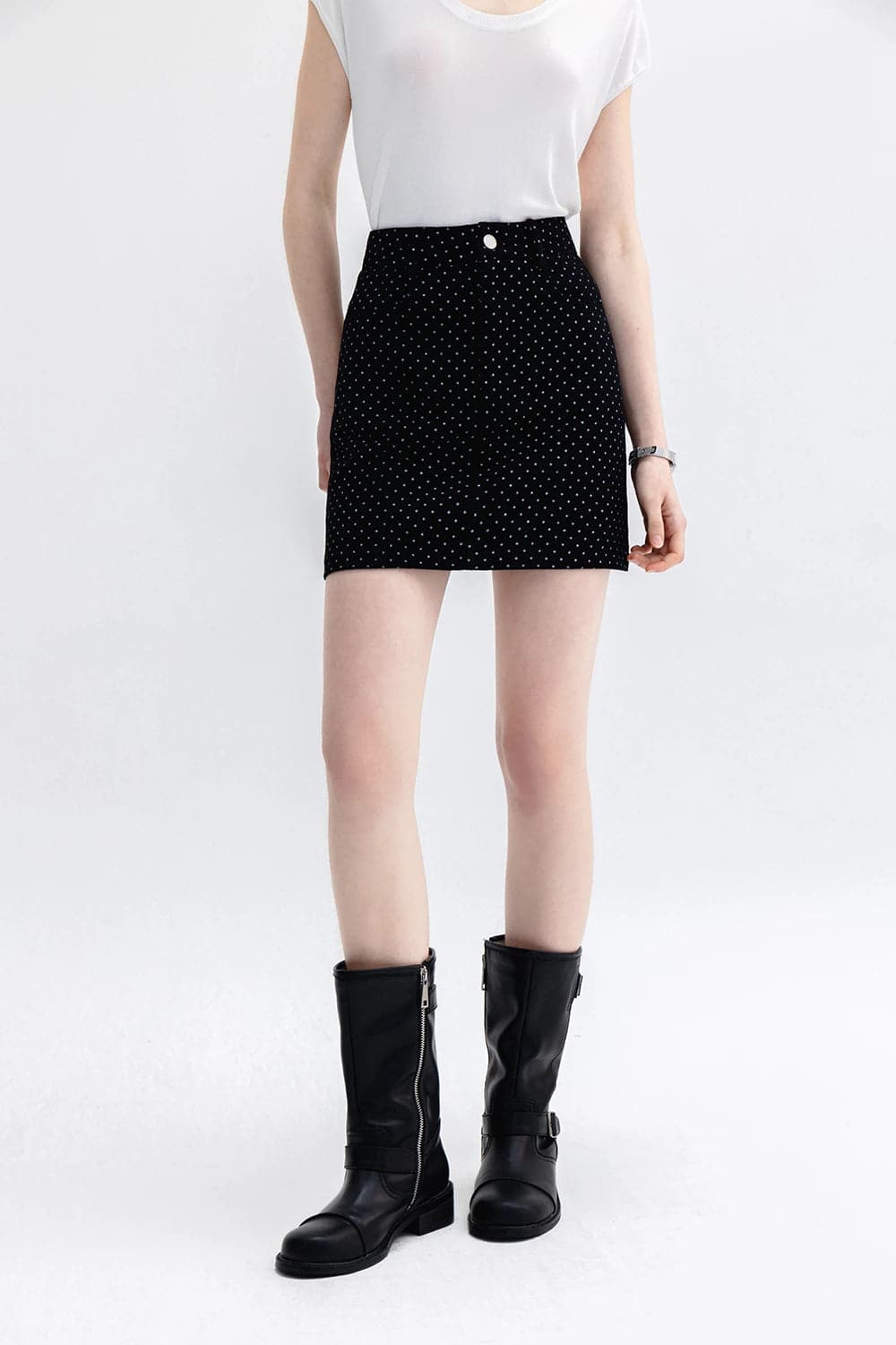 Chic Polka Dot Mini Skirt