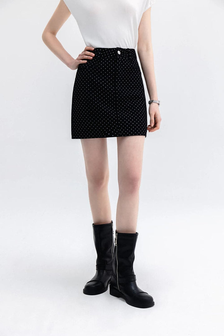 Chic Polka Dot Mini Skirt