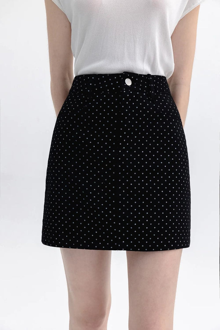 Chic Polka Dot Mini Skirt