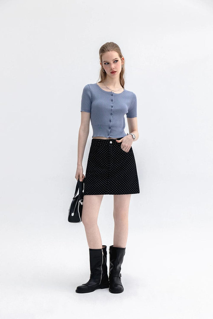 Chic Polka Dot Mini Skirt