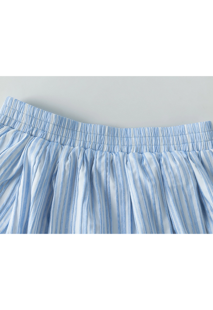 Women's Striped Pleated Skirt