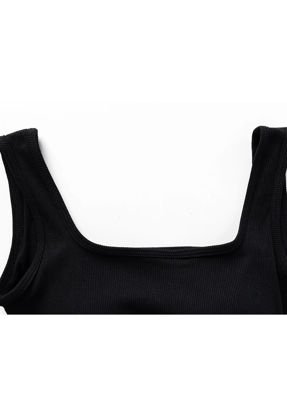 Geripptes Tanktop für Damen – ärmelloses Strick-Crop-Top