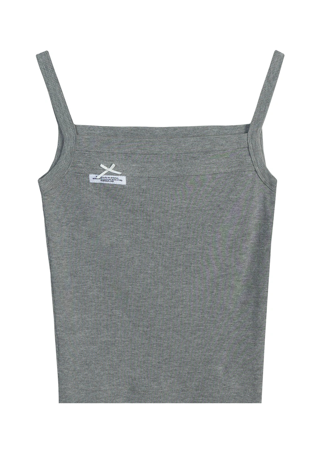 Women's Strappy Knit Tank Top with Label Detail