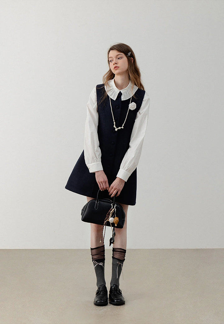 Women’s Woolen Button-Down Dress