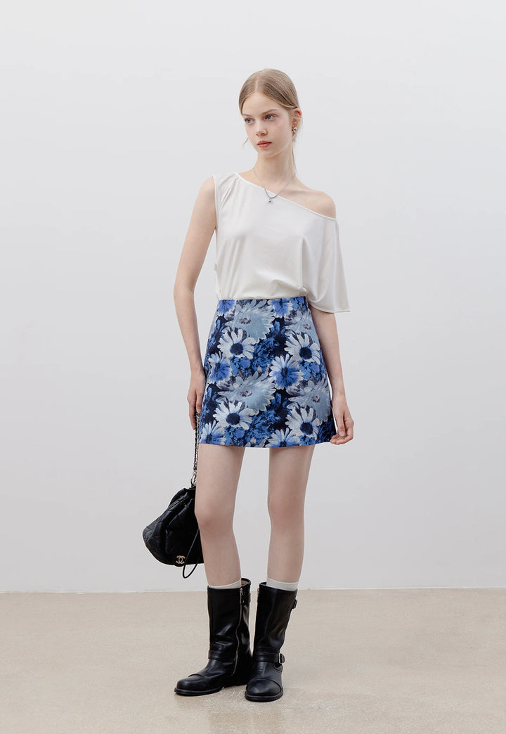 Women's Floral Print Mini Skirt