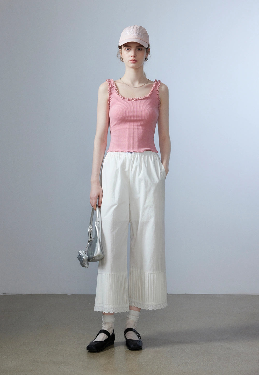 Women's Pleated Wide-Leg Pants