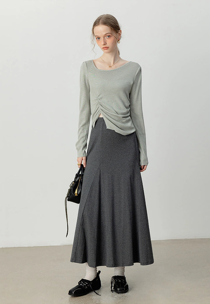 A-Line Midi Skirt