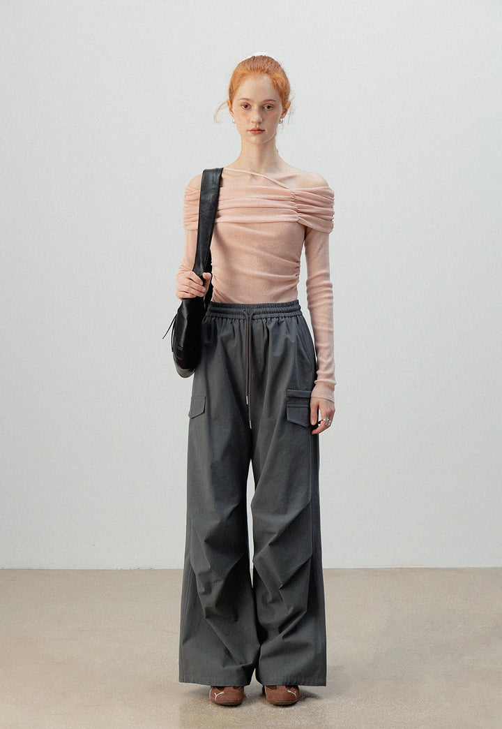 Utility Cargo Wide-Leg Pants