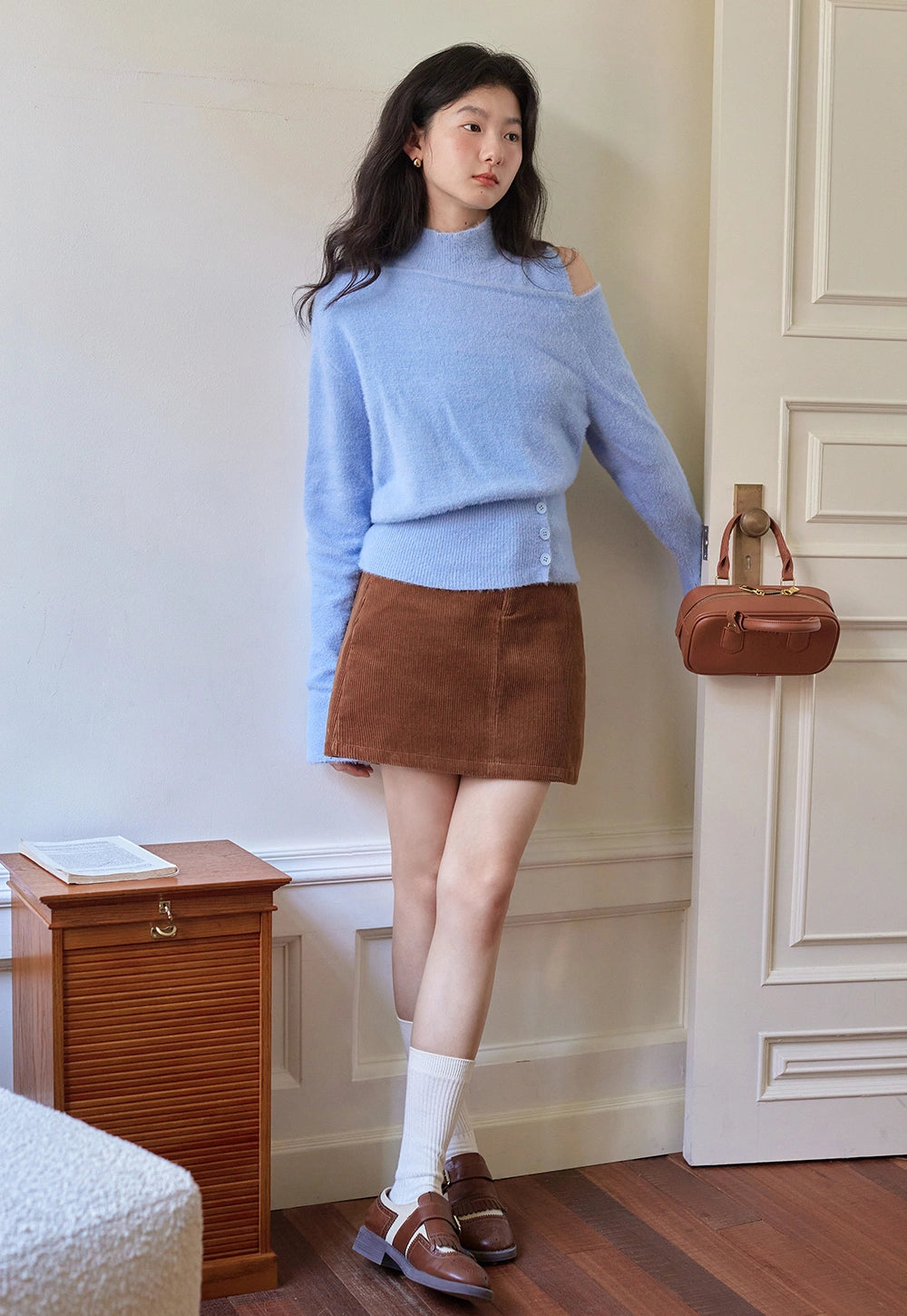 Women's Corduroy A-Line Mini Skirt